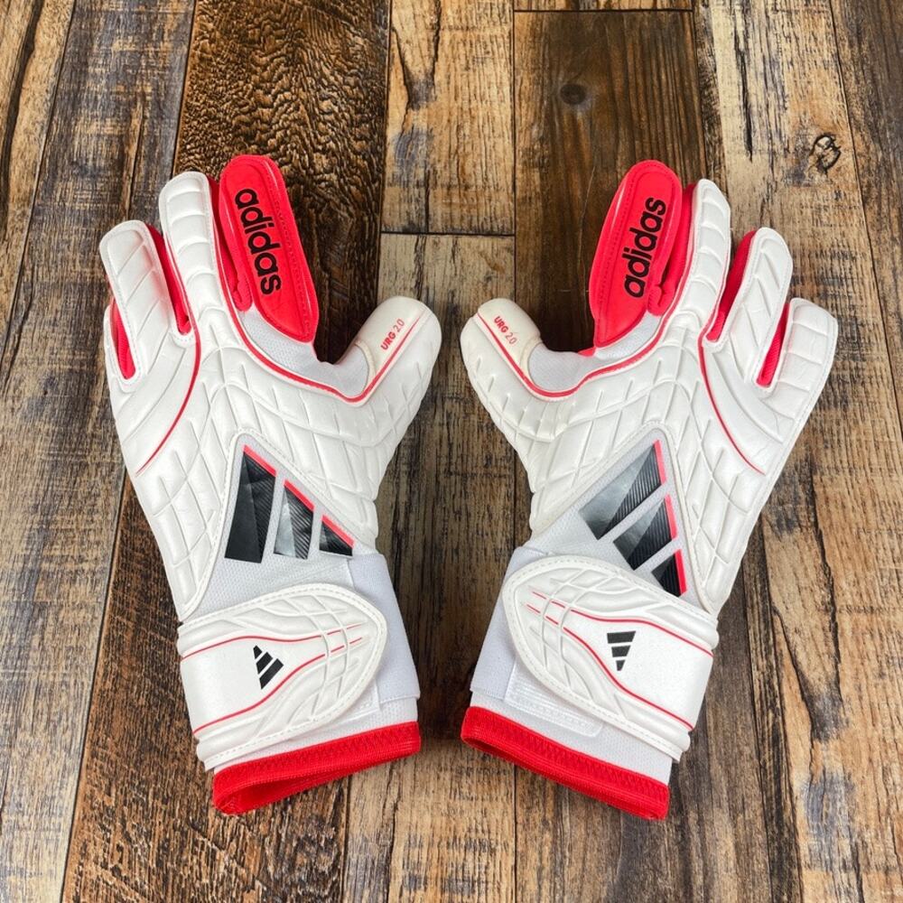 Adidas Predator GL Sz 7 White Adjustable Wrist Strap Soccer Goalkeeper Gloves
